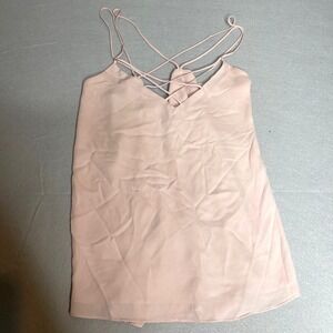 Express Beige Pink Strappy Tank Cami Sheer Lined‎